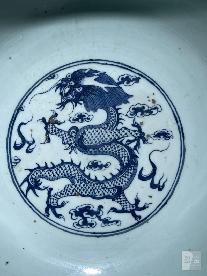 清晚期 青花龙纹大碗 - 图7